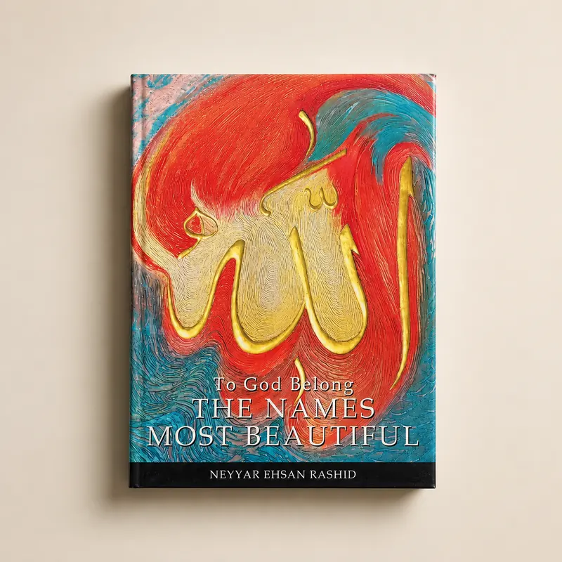 Case-bound art book with a printed cover and gold foil title, made in Karachi